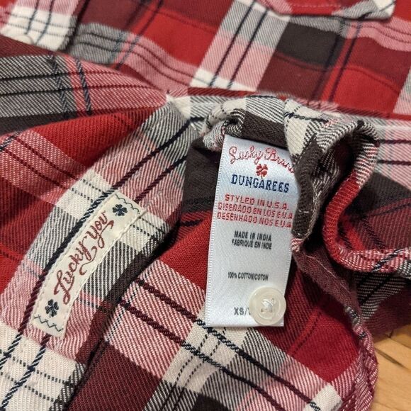 Lucky BRAND Plaid flannel button down shirt size XS @G - Picture 7 of 8